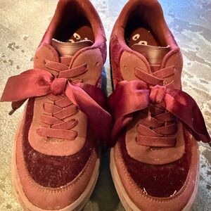 Zara Burgundy Kids Sneakers